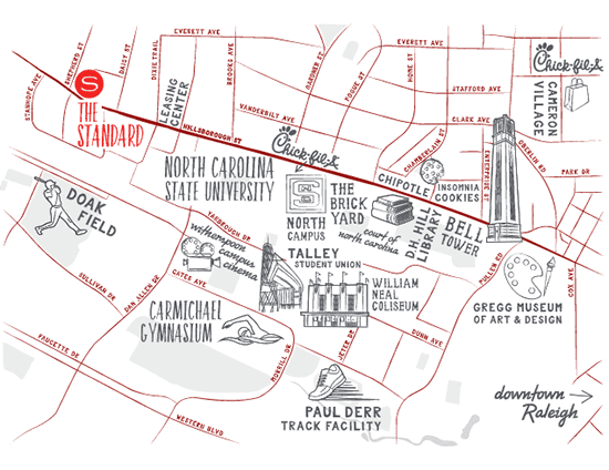 Map of The Standard at Raleigh